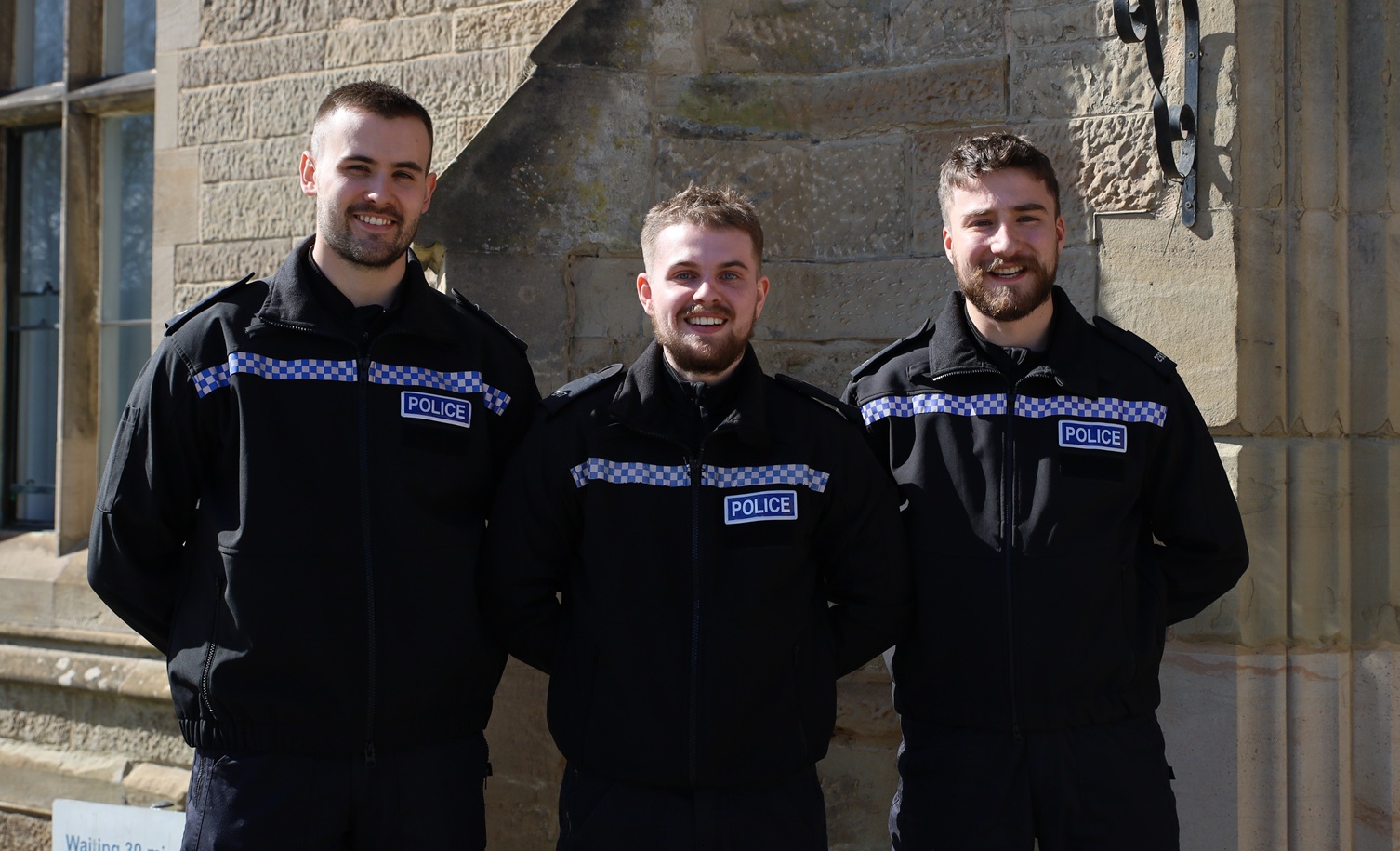 Left to right: PC Alex Toller, PC Henry Davis and PC Ed Parry.