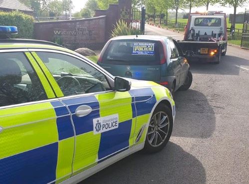 Roads policing officers stopped a driver in Leek Wootton