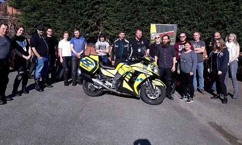 PC Rich Jenkins and participants who recently took part in a Biker Down workshop at Henley in Arden Police 