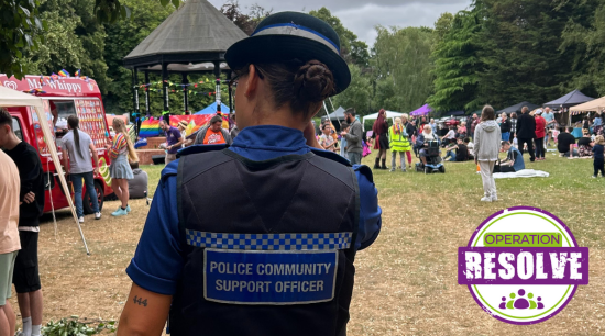 Photo of PCSO Leech in Riversley Park