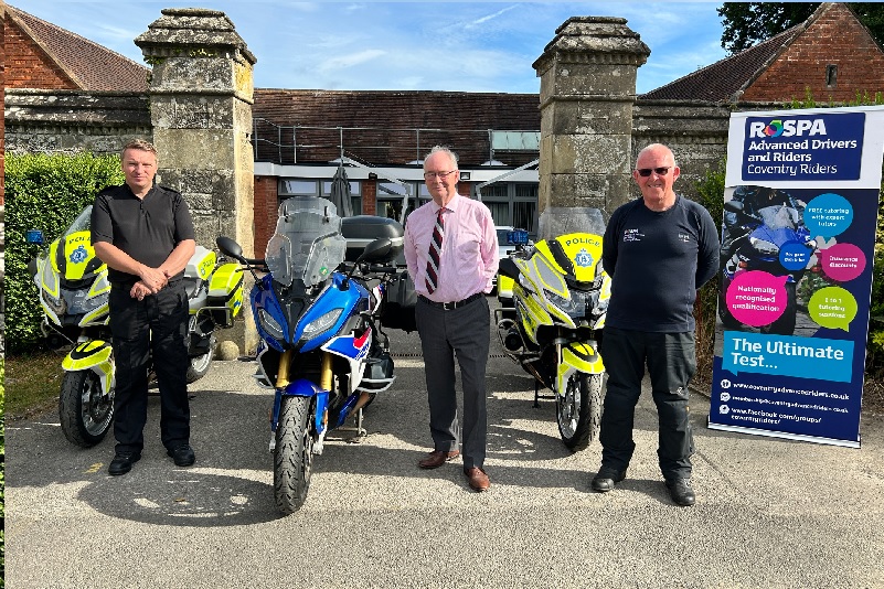 Police and Crime commissioner supports motorcyclists to upskill in Warwickshire