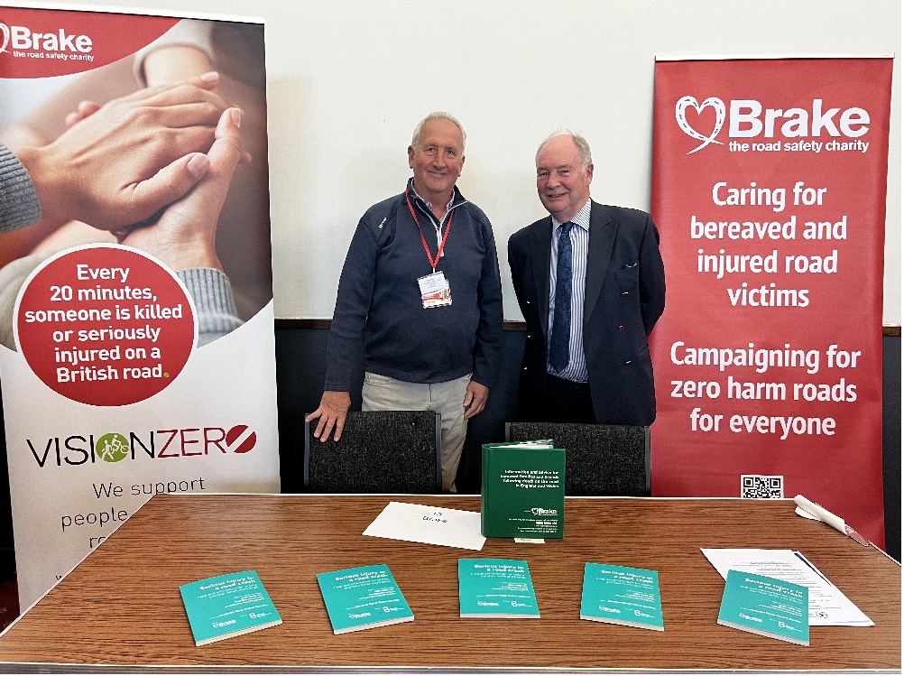 Warwickshire’s Police and Crime Commissioner Philip Seccombe (right) with the Brake Independent Road Victim Advisor for Warwickshire, Gary Harker