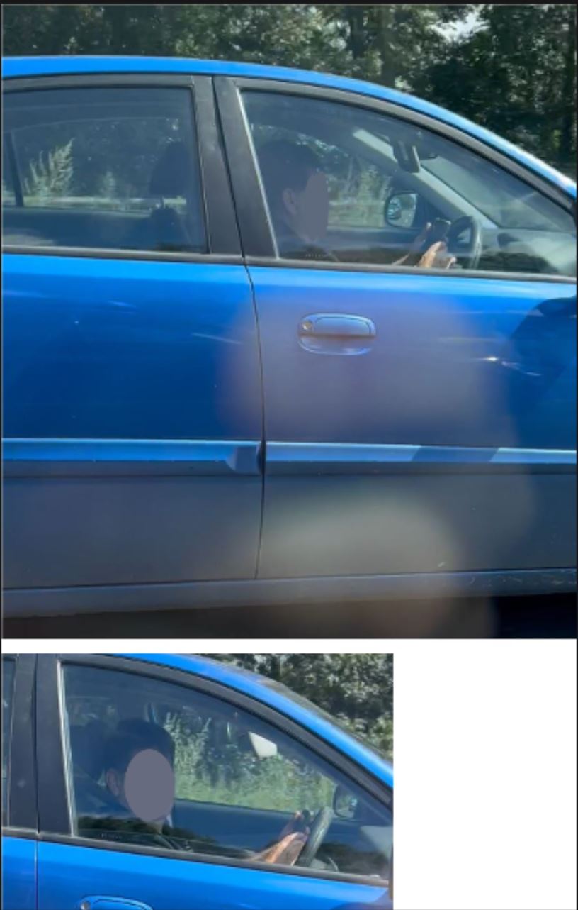 Drivers caught on camera using handheld mobile phone
