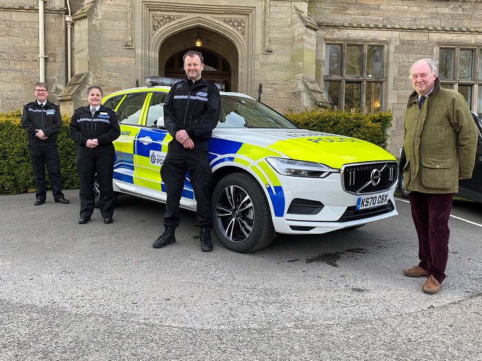 Left to right is Chief Constable Martin Jelley, Special Constabulary Chief Officer Katherine Hancock, Special Inspector Mark Caddick and Warwickshire Police and Crime Commissioner Philip Seccombe
