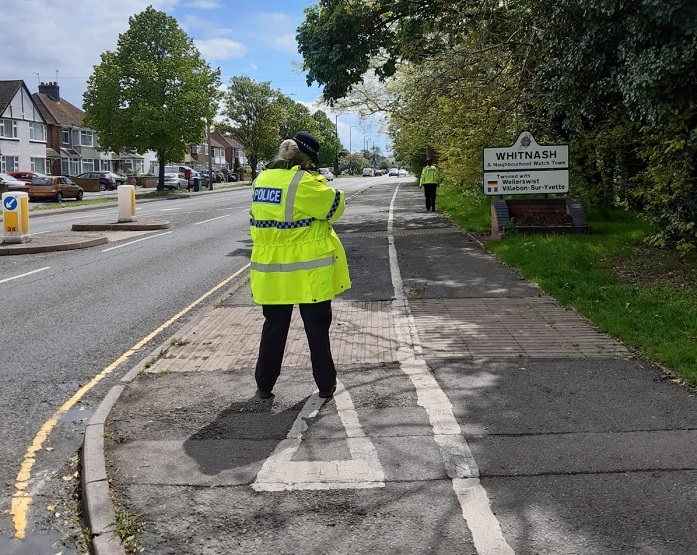 Speed checks in Whitnash during Road Safety Week May 2021