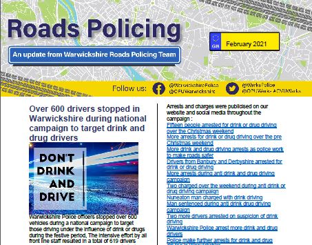 The February 2021 Roads Policing Newsletter is available now