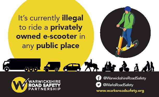 Warwickshire Road Safety Partnership asks the public not to buy an e-scooter