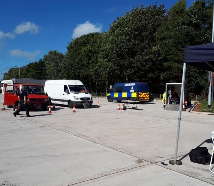 OPU officers escorted vehicles into M6 Corley 