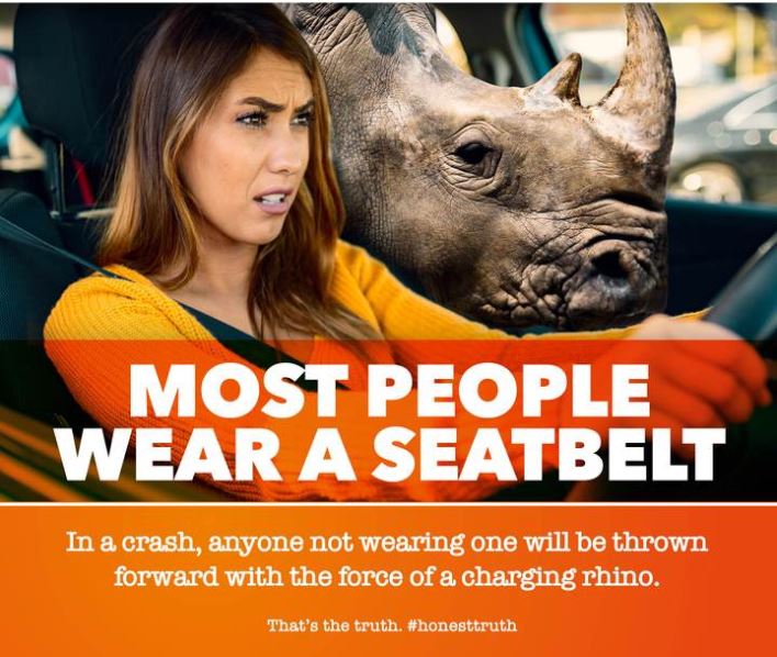 Most people wear a seatbelt